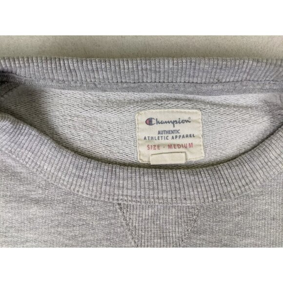 Champion Men's Sweatshirt Size Medium Gray Crew Neck Pullover - Picture 7 of 13
